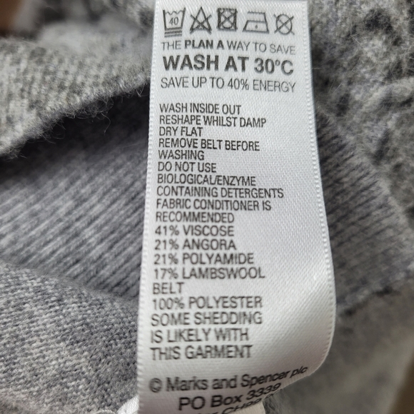 MARKS & SPENCER Sweater Cardigan Button Down  Wool - Picture 8 of 8